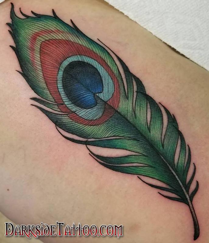 Peacock feather tattoo  meaning of peacock  feather behind is Unique  beauty which is perfect for women and for girls who struggle to   Instagram