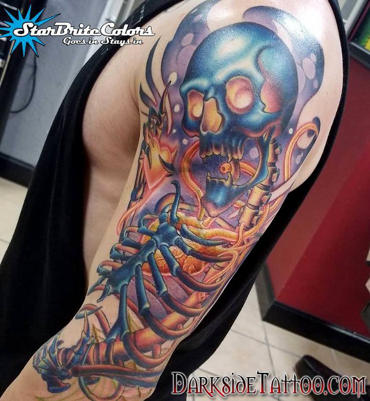 Color Skeleton Tattoo by Sean O'Hara: TattooNOW
