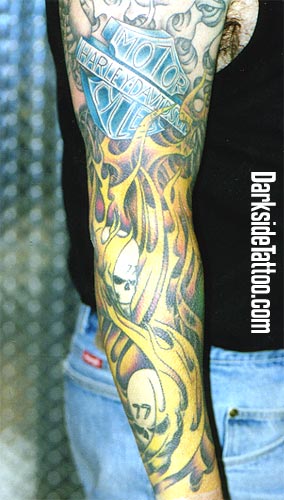Tattoos - Harley Davidson and Flames
 - 3877