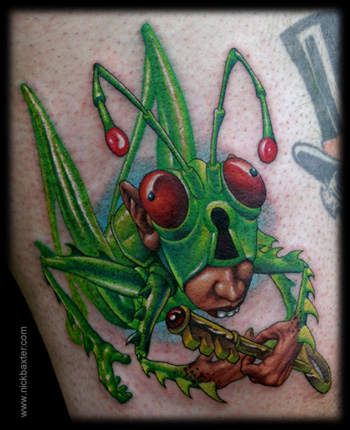 Tattoos - Introspective Humanoid Grasshopper - 4477