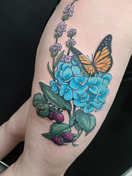 Cole Gridley - Butterfly and Flowers