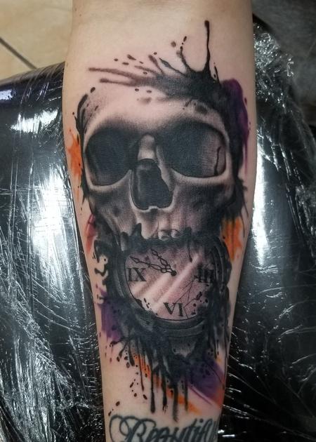 Tattoos - Skull and CLock - 142474