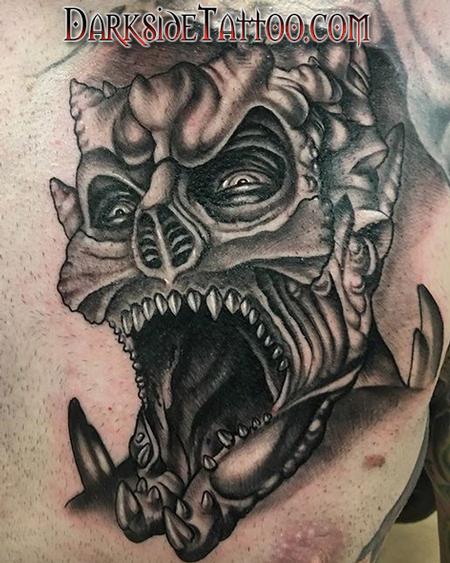 Matthew Kiley - Black and Gray Demon Tattoo