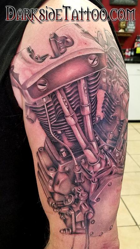 Tattoos - Harley Davidson Shovelhead Motor - 127058