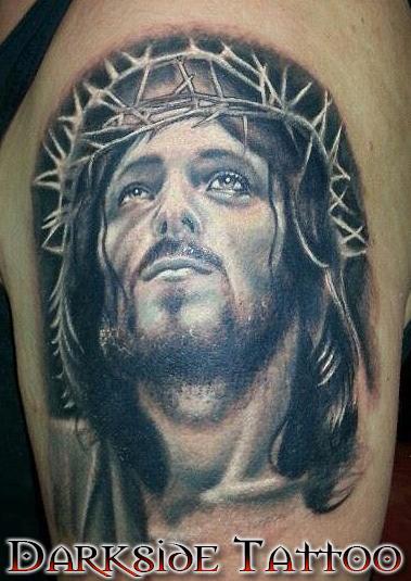 Dave Racci - Black and Gray Jesus Tattoo