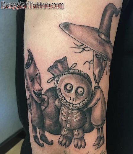 Matthew Kiley - Black and Gray Nightmare Before Christmas Tattoo