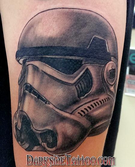 Tattoos - Black and Gray Stormtrooper Helmet - 120345