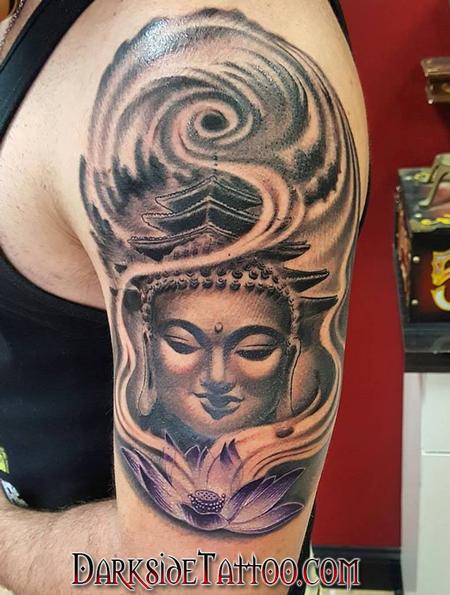 Dave Racci - Black and Gray Buddha Tattoo