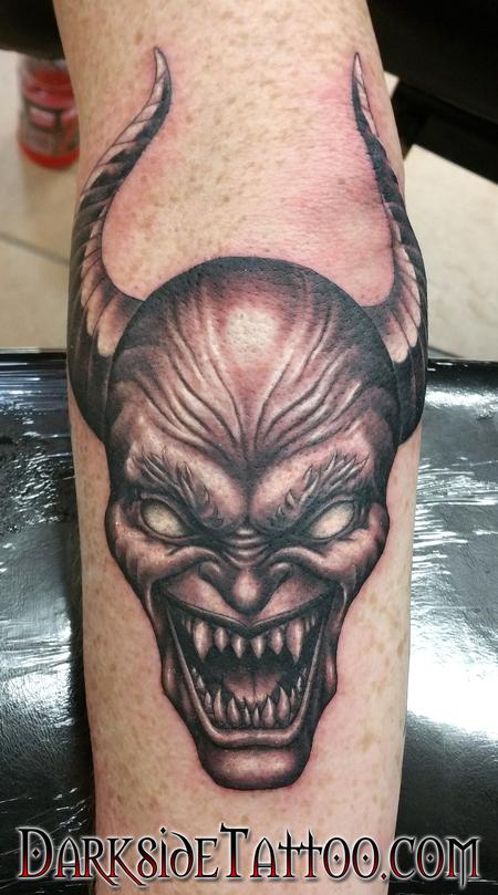 Sean O'Hara - Black and Gray Satan Tattoo