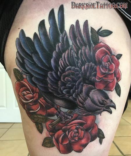 Tattoos - Bird and Roses - 130031