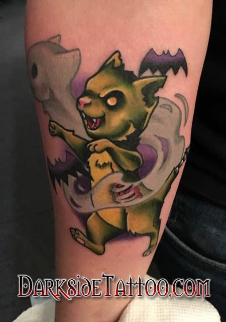 Cole Gridley - Color Black Cat Tattoo