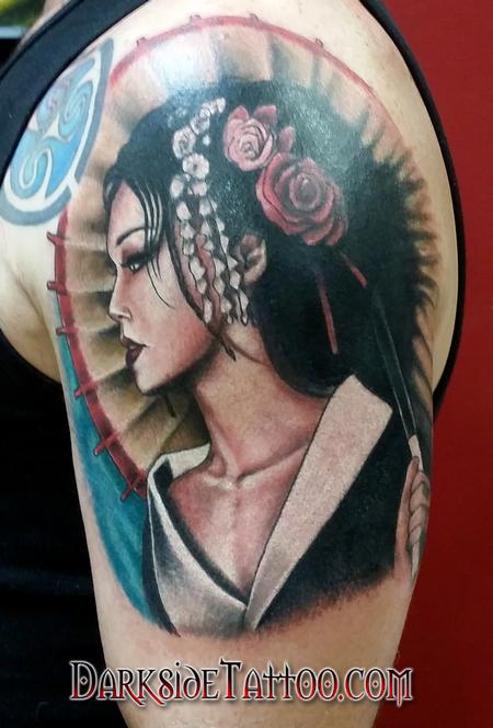 Dave Racci - Color Geisha Girl Tattoo