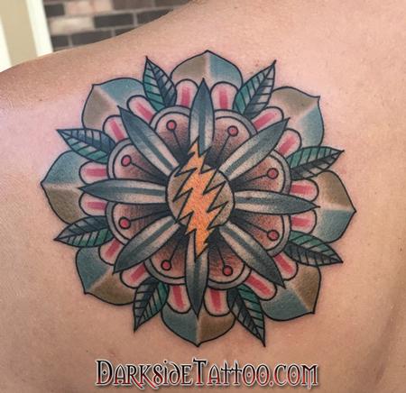 Daniel Adamczyk - Color Grateful Dead Mandala Tattoo