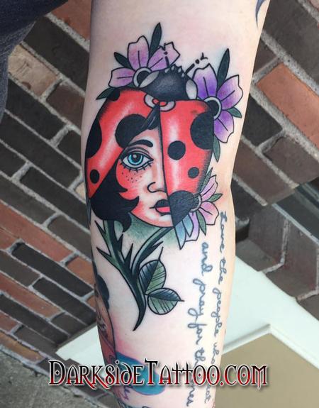 Daniel Adamczyk - Color Traditional Ladybug Tattoo