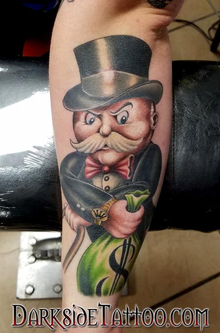 Sean O'Hara - Color Monopoly Man Tattoo