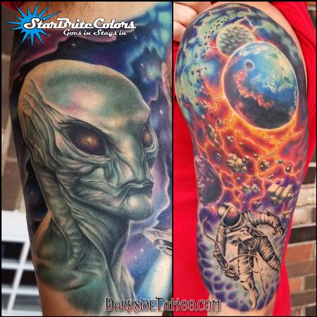 Darkside Tattoo Tattoos Fantasy Color Outerspace Tattoo