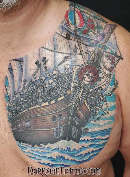 Tattoos - Grateful Dead Pirate Ship - 140631