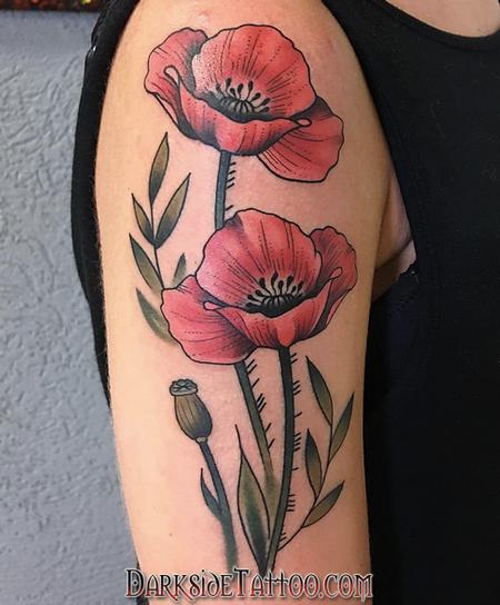 Daniel Adamczyk - Color Poppies Tattoo