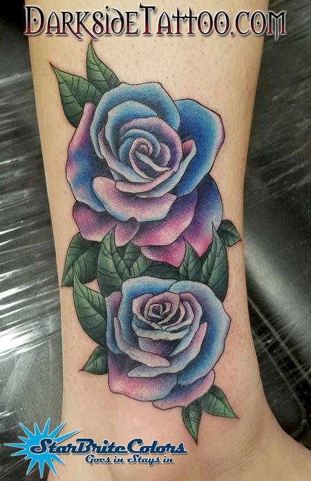 Tattoos - Color Roses Coverup Tattoo - 127263