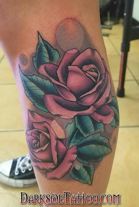 Cole Gridley - Color Roses Tattoo