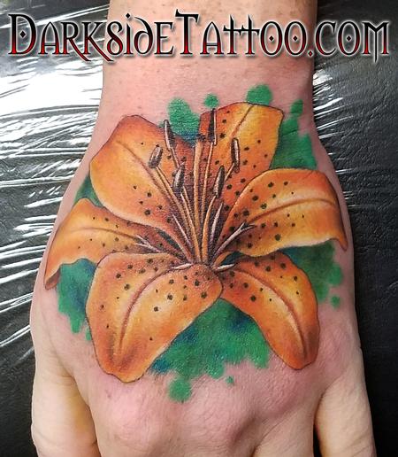 Sean O'Hara - Color Tiger Lily Tattoo