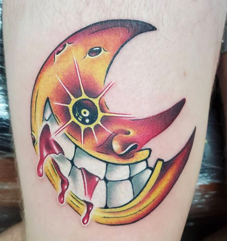 Darkside Tattoo : Tattoos : Nick Trammel : Moon Face Darkside Tattoo : Tattoos : Nick Trammel : Moon Face