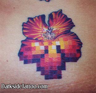 Tattoos - Pixel Flower (detail) - 1634