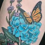 Tattoos - Butterfly and Flowers - 142476
