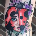 Tattoos - Color Traditional Ladybug Tattoo - 130049