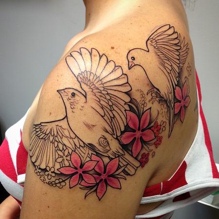 Tattoos - Birds and Flowers - 94802