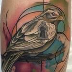 Tattoos - Abstract Watercolor Style Bird Tattoo - 99283