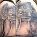 Tattoos - Black and Gray Statue Replica Tattoo - 79231