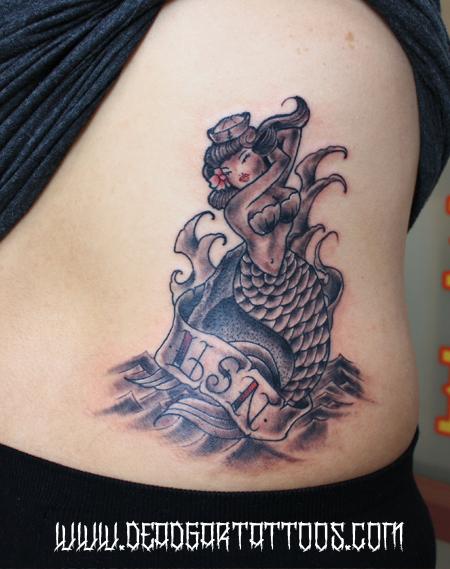 Tattoos - Navy Mermaid  - 65605