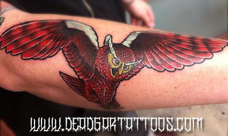 Tattoos - Flying Hoot - 65610