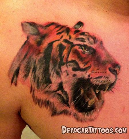 Tattoos - Roaring Tiger Tattoo - 70799
