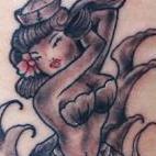 Tattoos - Navy Mermaid  - 65605