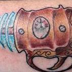 Tattoos - Steam Punk Ray Gun - 65609