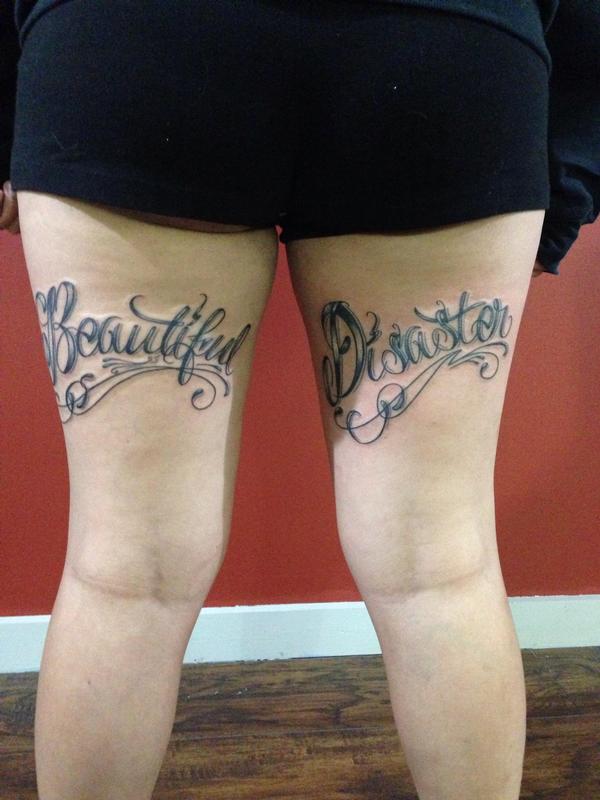 I am one Beautiful Disaster Perfectly Imperfect  tattoo script free  scetch