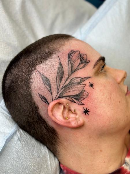 Tattoos - Flower Head/Face Tattoo - 145704