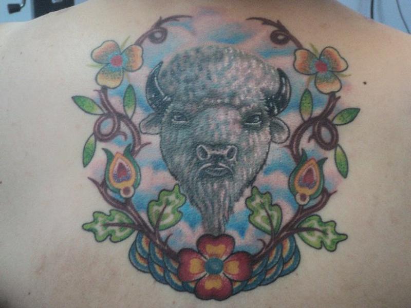 White Buffalo Tattoo By Derek Poitra Tattoonow