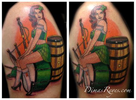 Dimas Reyes - Color Irish Pinup Tattoo