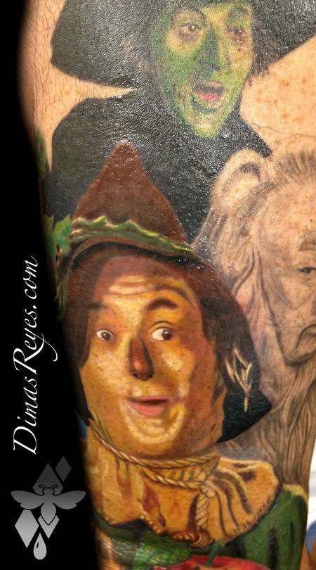 Dimas Reyes - Color Wizard of Oz Scarecrow tattoo