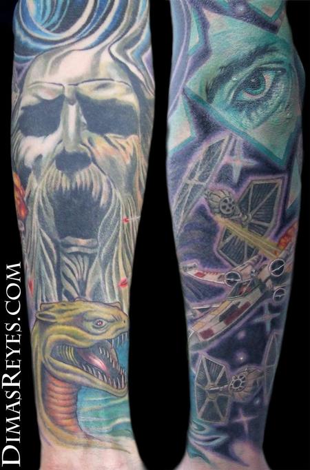 Dimas Reyes - Color Science Fiction Sleeve Detail