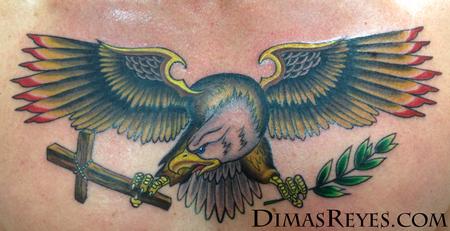 Dimas Reyes - Color Traditional Eagle Chestpiece 