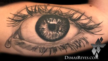 Dimas Reyes - Black and Grey Realistic Eye tattoo