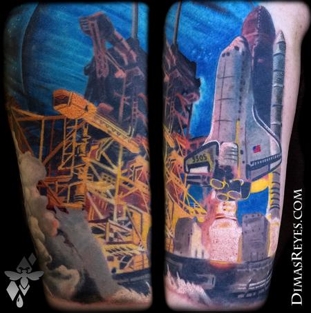 Dimas Reyes - Space Shuttle Nasa Launch Tattoo