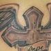Tattoos - Black and Grey Winged Cross Tattoo - 55558