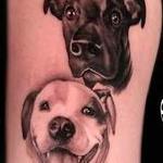 Tattoos - Black and Grey Realistic Dog Portraits - 142138