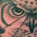 Tattoos - Black and Grey Owl and Sacred Geometry tattoo - 98966