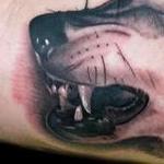 Tattoos - Black and grey Wolf tattoo - 138862